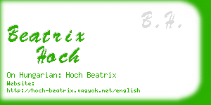 beatrix hoch business card